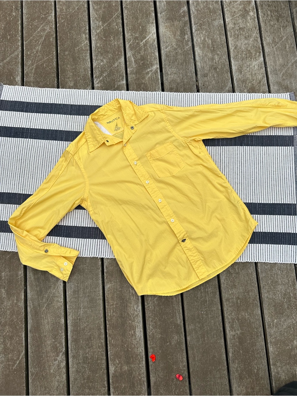 Nautica Bright Yellow Long-Sleeve Button-Down Shirt